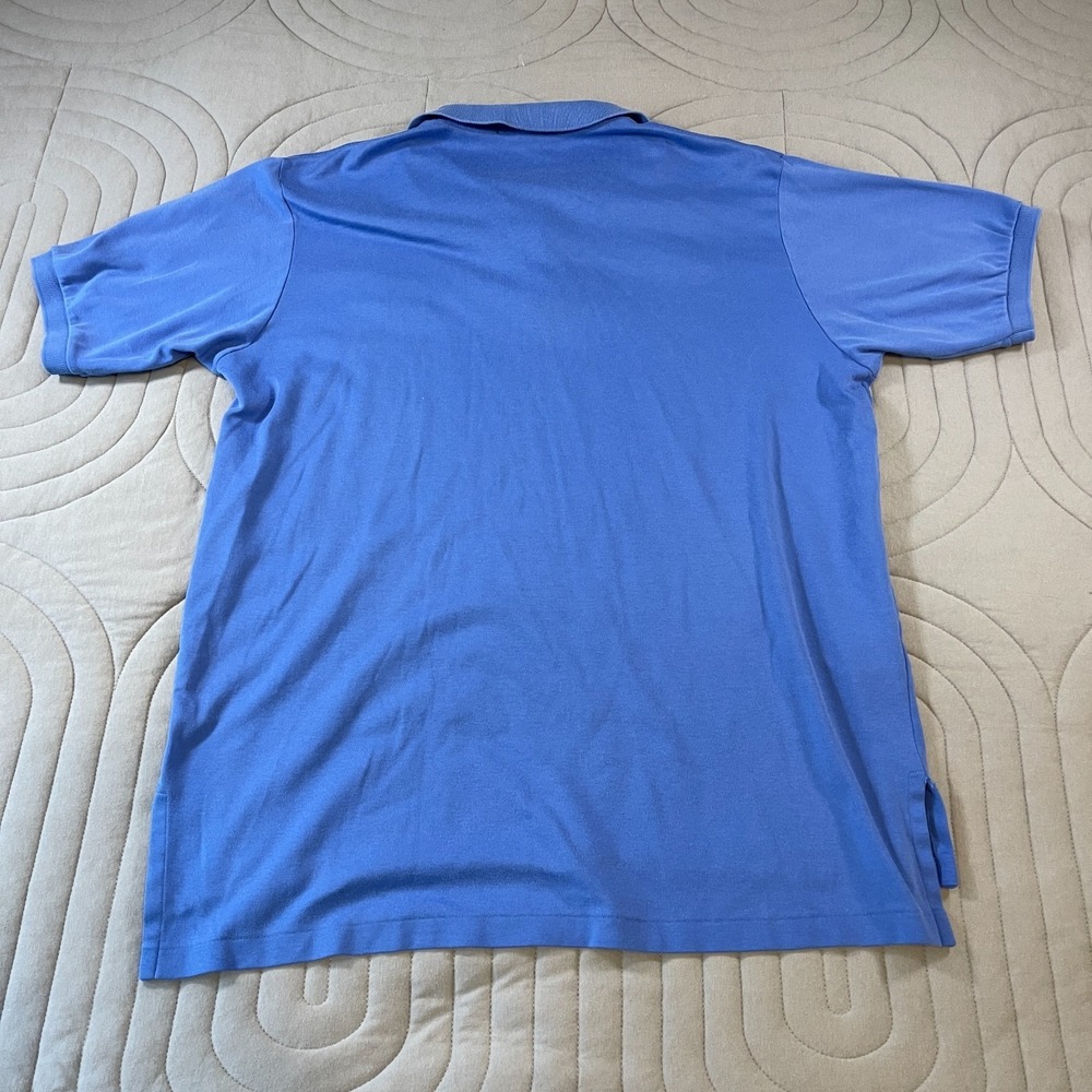 Vintage Polo Ralph Lauren Mens Golf Polo Shirt Shield Logo Size Large Blue Soft - Picture 10 of 10